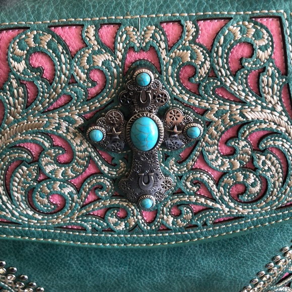 Montana West Bags Nwt Montana West Rhinestone Cross Briefcase